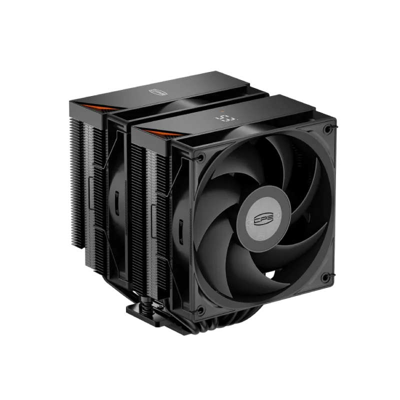 COOLER PCCooler "RT620 Pro Digital ARGB" skt. Intel si AMD, racire cu aer, vent. 2 x 120mm, 500 - 2200 rpm, 6 heatpipes, inaltime 158mm, iluminare ARGB,"RT620Pro Digital BK"  (timbru verde 0.8 lei)