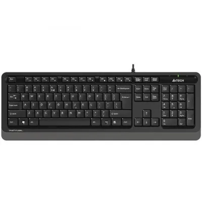 TASTATURA A4TECH, "Fstyler USB", cu fir, 104 taste format standard, USB, negru & gri, "FK10 Grey" (timbru verde 0.8 lei)
