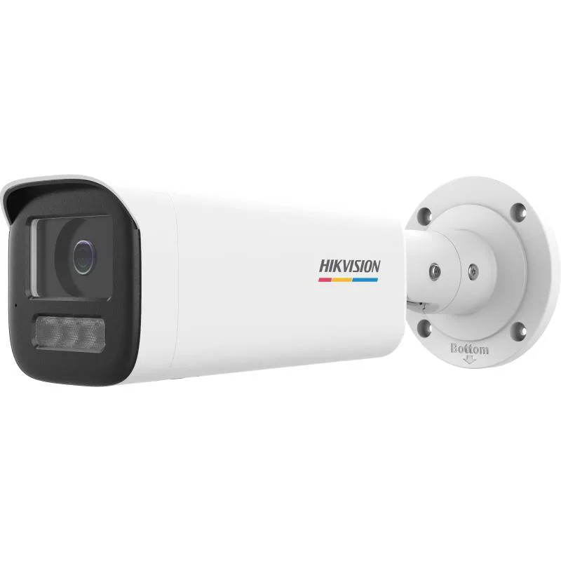 Camera de supraveghere IP Bullet 4MP ColorVu Hikvision DS-2CD1B47G2H- LIUF(2.8MM), lentila fixa 2.8mm, iluminare: Color: 0.0005 Lux @ (F1.0, AGC ON),B/W: 0 Lux with IR: 50m, microfon incorporat, slot card de memorie: microSD/microSDHC/microSDXC card