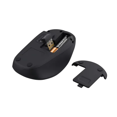 Mouse Wireless Trust Yvi+ Silent Wireless, 1600 dpi, negru