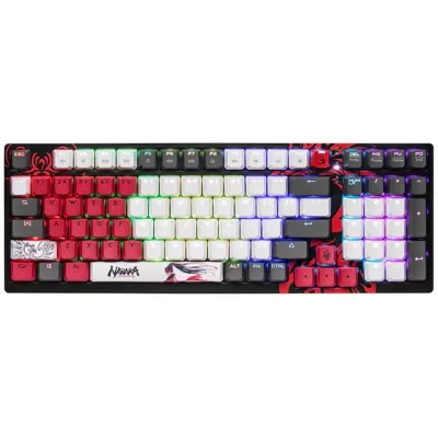 TASTATURA A4TECH - gaming, "Bloody co-branded Naraka", cu fir 1.8m, 106 taste, multimedia , iluminare, USB, negru, "S98" (timbru verde 0.8 lei)
