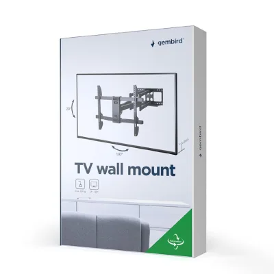 SUPORT de perete GEMBIRD, pt 1 TV/monitor plat, diag. max 37" - 80", rotatie, inclinare, pliere, max 60 kg, "WM-80ST-02"