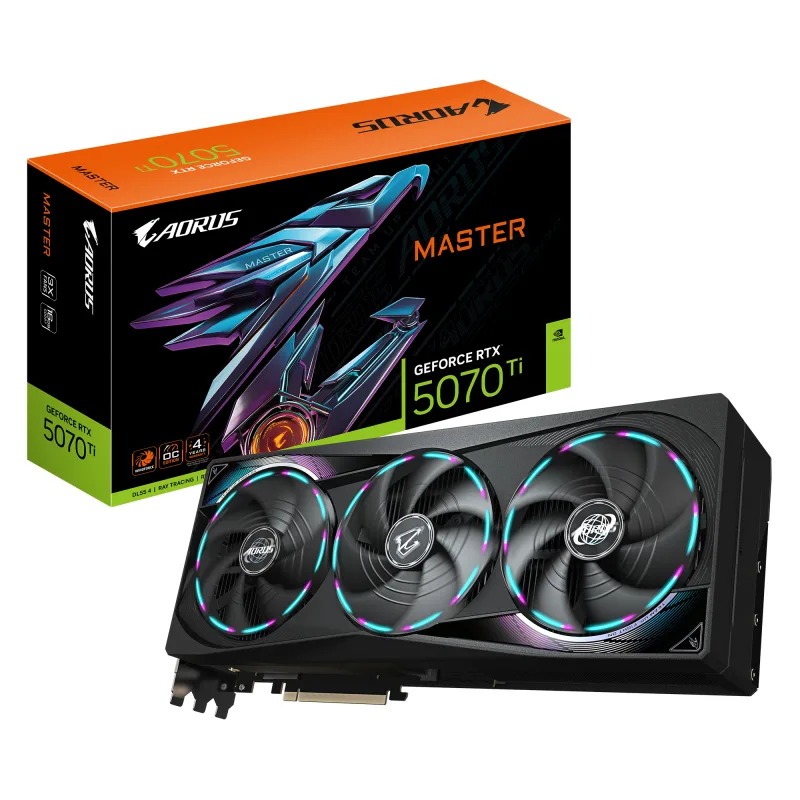 Placa video Aorus GeForce RTX 5070 Ti Master 16G, 16384 MB GDDR7 "GV-N507TAORUS M-16GD"