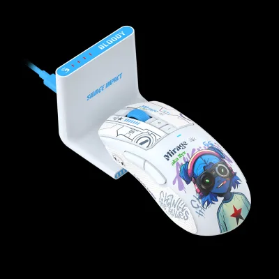 Mouse A4Tech, gaming, Bloody WaveLink Full Speed Dual Mode Wireless  USB Type-C/Charging Dock /Nyx Mirage, "R73UltraDuo Nyx Mirage", (timbru verde 0.18 lei) 4711421 002363