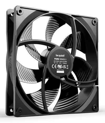 Ventilator be quiet! "PURE WINGS 3"140mm 1200 rpm, Rifle bearing, 4-pin PWM, , "BL108" (timbru verde 0.18 lei)
