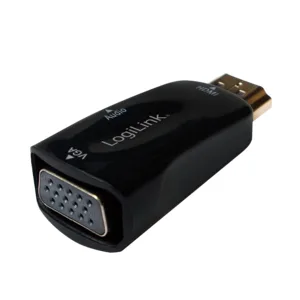 ADAPTOR video LOGILINK, splitter HDMI (T) la VGA (M) + Jack 3.5mm (M), rezolutie maxima Full HD (1920 x 1080) la 30Hz, black, "CV0107" (timbru verde 0.8 lei)