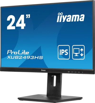 IIYAMA XUB2493HS-B6 24inch ETE IPS-panel 1920x1080 100Hz 250cd/m Speakers HDMI DisplayPort "XUB2493HS-B6" (timbru verde 7 lei)