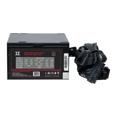 Sursa Serioux Energy 650W, 80+ BRONZE, Ventilator 12cm, ATX, material metal, cabluri: 20+4-pin, 1x4+4-pin, 2x6+2-pin, negru