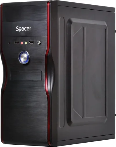 Carcasa SPACER New Mercury, Mid Tower, Black
