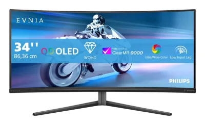 Monitor Consumer Philips 34M2C6500/00, 34", 3440 x 1440 pixeli, Grey, 2 ani Garantie
