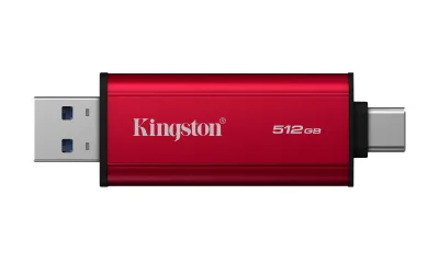 KINGSTON 512GB Dual USB-A/C Portable SSD Up to 1050MB/s USB 3.2 Gen 2 "SPSD/512GB" (timbru verde 0.18 lei)