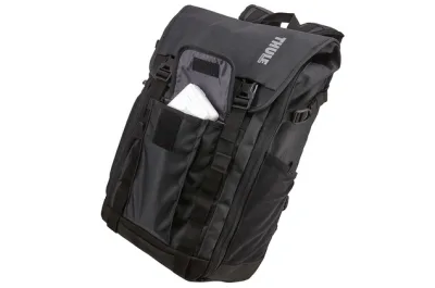 RUCSAC THULE, pt. notebook de max. 15 inch, 1 compartiment, buzunar frontal x 3 | buzunar lateral x 2, waterproof, nylon, negru, "TSDP-115 DARK SHADOW" / 3205289