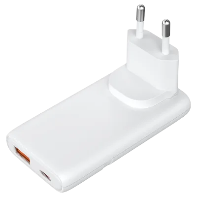 ALIMENTATOR retea 220V LOGILINK, universal, 1 x USB-C,  1 x USB-A, maxim 20V/3.25A, GaN 65W, tip travel: adaptor EU/UK/AU, suport OCP/OVP/OHP/SCP, compatibil EU/AUS/US/UK, alb, "PA0376" (timbru verde 0.18 lei)