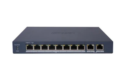 SWITCH GIGABIT 8PORTURI 8XPOE "DS-3E1510P-EI/M(B)" (timbru verde 2 lei)
