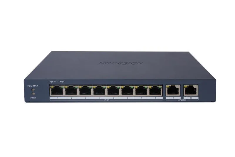 SWITCH GIGABIT 8PORTURI 8XPOE "DS-3E1510P-EI/M(B)" (timbru verde 2 lei)