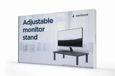 MASA Gembird, pt TV/monitor/notebook, max 20 Kg, inaltime 100/120/140, dimensiune, 370x235x120mm, rectangular, black, "MS-TABLE-01"