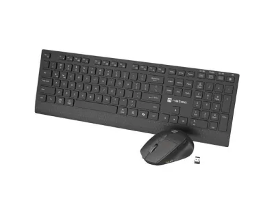 Kit Wireless tastatura si mouse NATEC STINGRAY 2, Negru