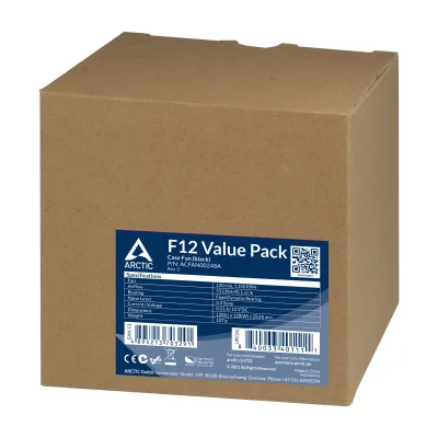 VENTILATOR ARCTIC PC, F12 (Black) - 5 Pack,"ACFAN00248A"