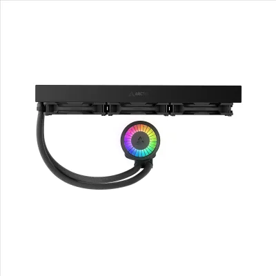 COOLER Arctic "Liquid Freezer III Pro 420 A-RGB", skt. LGA1851, LGA 1700, AM4, AM5, racire cu lichid, 3 x 140mm P14 Pro ARGB, 800 - 2800 RPM, ARGB, negru "ACFRE00185A" (timbru verde 2.00 lei)