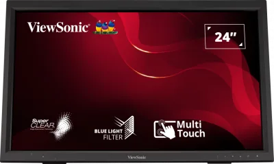 Monitor Consumer ViewSonic TD2423, 24", 1920 x 1080 pixeli, Touchscreen, Black, 3 ani Garantie