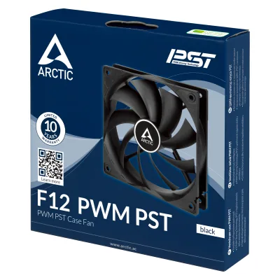 VENTILATOR ARCTIC PC, F12 PWM PST , 120x120x25mm, w/ PWM & cablu PST, low noise FD bearing, Black, "ACFAN00200A"