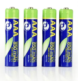 ACUMULATOR GEMBIRD AAA (R3), 1.2V NiMH  850mAh, 4 buc., "EG-BA-AAA8R4-01" (timbru verde 0.16 lei)