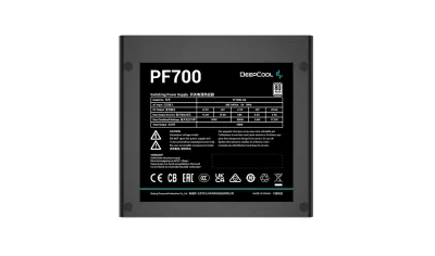 SURSA DEEPCOOL PF700, 700W(real), 120mm silent fan, 80 PLUS White, 4x PCI-E (6+2), 6x S-ATA, "R-PF700D-HA0B-EU" (timbru verde 2 lei)