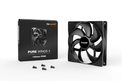 Ventilator be quiet! "PURE WINGS 3"140mm 1200 rpm, Rifle bearing, 4-pin PWM, , "BL108" (timbru verde 0.18 lei)