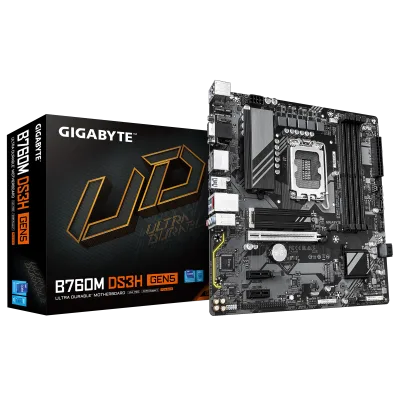 Placa de baza Gigabyte B760M DS3H GEN5, Socket 1700, DDR5, Micro-ATX