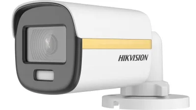 Camera de supraveghere Mini Bullet 8MP Hikvision DS-2CE10UF3T-E(2.8MM), lentila fixa 2.8mm, iluminare: 0.0005 Lux@(F1.0, AGC ON), 0 Lux cu lumina alba, lumina alba:20m, iesire: 1x analog HD, alimenatre: 12 VDC, PoC, protectie: IP67, dimensiuni: 161.1 mm ×