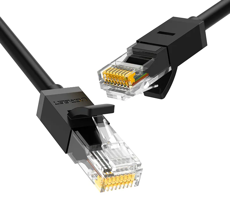 PATCH CORD UTP Ugreen Cat6, "NW102" fire din cupru, viteza maxima 1 Gbps, 1m, negru "20159" (timbru verde 0.18 lei) - 6957303821594