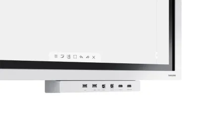 Tray conectivitate pentru display interactiv SAMSUNG Flip 2 55"/65"; HDMI Out, Conectivitate NFC pentru proiectarea telefonului pe display; aduce mufele din spate in fata pentru convenienta.