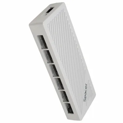 FAN HUB SPACER pt. maxim 6 ventilatoare ARGB, telecomanda pt. setat iluminarea RGB, sincronizare cu MB, alimentare 4-pin/  culori 3-pin, magnetic, white, "SPFC-ARGB-WH-6F " (timbru verde 0.18 lei)