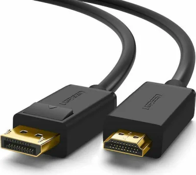 CABLU video Ugreen, "DP101" DP (T) la HDMI (T) 4K la 30Hz, lungime 3m, negru "10203" (timbru verde 0.08 lei) - 6957303812035