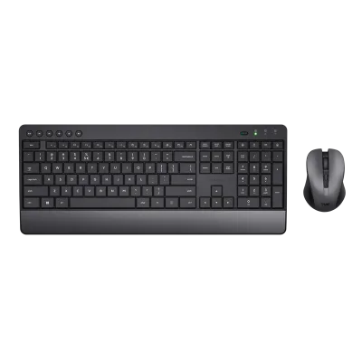 Kit Wireless tastatura si mouse TRUST Trezo, taste numerice, negru