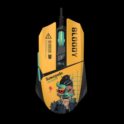 Mouse A4Tech, gaming, Bloody RGB Animation Backlit  USB Renegade Sunset, "W63Max Renegade Sunset", (timbru verde 0.18 lei) 4711421 000529