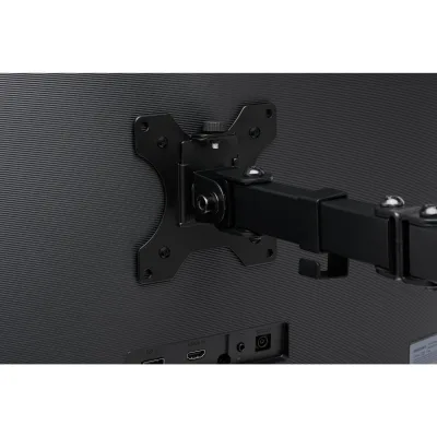 SUPORT de birou KENSINGTON, pt 2 TV/monitor plat, diag. max 32 inch, rotatie, inclinare, pivotare, orizontala, verticala, totala, max 8 Kg, "K55409WW"