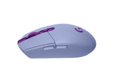 MOUSE LOGITECH, "G3054 Lightspeed", gaming, wireless, 2.4GHz, optic, 12000 dpi, butoane/scroll 6/1, buton selectare viteza, mov, "910-006022" (timbru verde 0.18 lei)