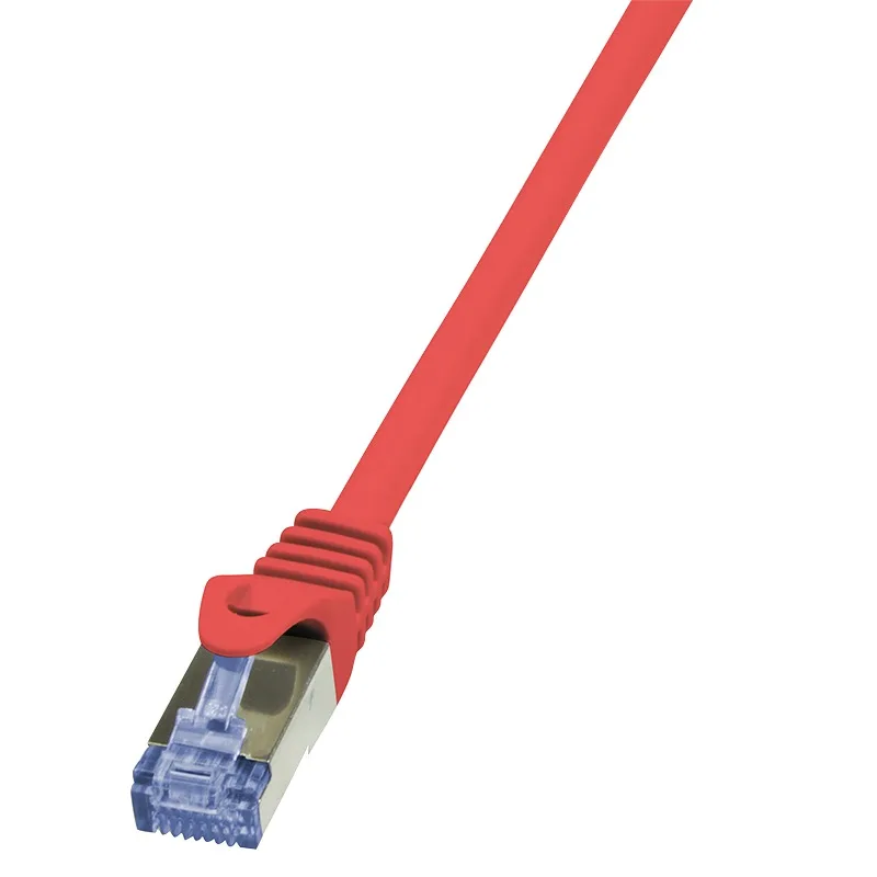 PATCH CORD S/FTP LOGILINK Cat6a, LSZH, cupru, 0.5 m, rosu, AWG26, dublu ecranat "CQ3024S" (timbru verde 0.08 lei)