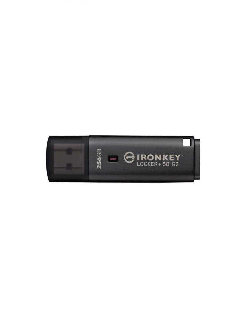 Memorie USB Kingston IronKey Locker+ 50 G2 256 GB, USB Type-A, Negru