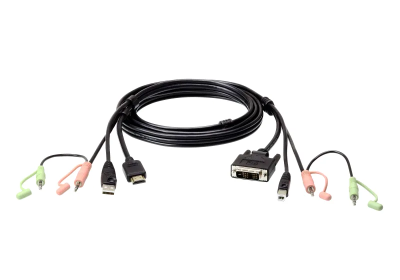 CABLU video Aten I/O ACC CABLE HDMI/DVI-D KVM/1.8M 2L-7D02DH "2L-7D02DH" (timbru verde 0.08 lei)