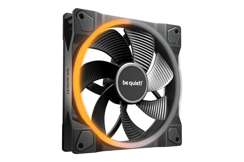 Ventilator be quiet! #LIGHT WINGS" 140mm, 1300 rpm, rifle bearing, PWM, reversibil, negru, "BL134" (timbru verde 0.18 lei)