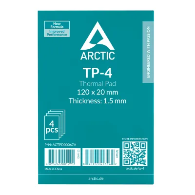 Set 4 buc Thermal Pad Arctic "TP-4", 120 x 20 mm 1.5mm grosime, densitate 3.4 g/cm3,"ACTPD00067A"