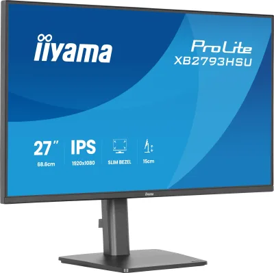 IIYAMA Monitor LED XB2793HSU-B1 27" IPS 1920x1080 120Hz, 16:9. 350cd, 1500:1, 1ms, HDMI, DP, USB HUB, Full Ergo, Pro "XB2793HSU-B1" (timbru verde 7 lei)