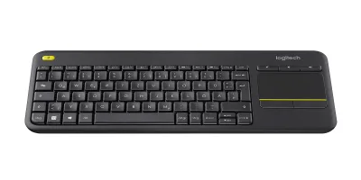Tastatura K400 Plus, Touchpad, USB, Layout DE, Black "920-007127" (timbru verde 0.8 lei)