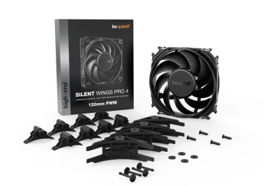 Ventilator be quiet "SILENT WINGS 4" 140mm, 2400 rpm, Fluid Dynamic Bearing, 4-pin PWM, "BL099" (timbru verde 0.18 lei)