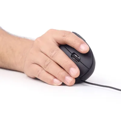 MOUSE GEMBIRD, PC sau NB, cu fir, USB, optic, 3200 dpi, butoane/scroll 6/1, ergonomic, negru, "MUS-ERGO-01" (timbru verde 0.18 lei)