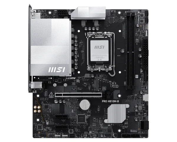 Placa de baza MSI PRO H810M-B, LGA1851, DDR5, mATX, Negru "PRO H810M-B"