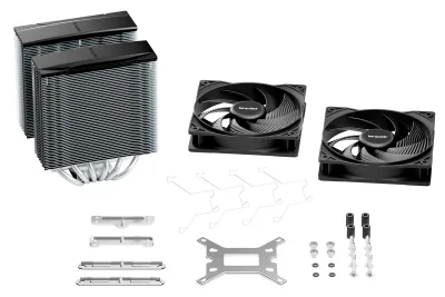 COOLER be quiet "Pure Rock Pro 3" skt. Intel si AMD, racire cu aer, vent. 120mm, 500 - 2000 rpm, 6 heatpipes, inaltime 155mm, "BK041" (timbru verde 0.8 lei)