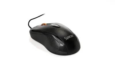 Kit Wired tastatura si mouse SPACER SPDS-S6201, taste numerice, Negru